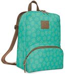 Controller Gear Animal Crossing - Small Backpack Mini Bookbag Travel Bag for Console & Accessories - Teal Leaves