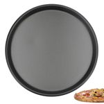 huiyoujiu Baking Tray - Cake Tin, Pizza Pan, Non Stick Bakeware Deep Dish, Carbon Steel Pizza Oven Tin, Round Pizza Oven Sheet Pan, Bakeware Supplies Deep Tray for Baking Oven, Air Fryer (8 inch)