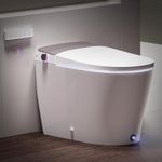 Casta Diva Smart Toilet with Tank Built in, Pump-assist, Auto Open/Close Lid, Heated Seat, Warm Water and Dryer, Blackout Flush, 1.06 GPF with Remote(CD-Y060A)