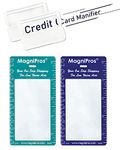 MAGDEPO 3X Magnifier Bookmark Ruler for Reading, Credit Card Size Magnifier, Credit Card Holder Card Protector with Magnifying Fresnel Lens