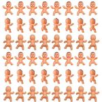 60 Pcs 1' Mini Plastic Babies Crafting Baby Dolls for Baby Shower Shower ice Cube Game Party Decorations Baby Birthday Party Favors Baby Bathing Brown