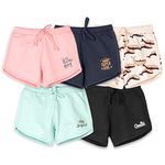 Real Basics Girl's Regular Shorts (Rb-W-Nshort-P5-Set1-34-020_3 Years-4 Years), Multi