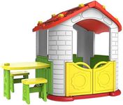 Lifespan Kids Wombat Playhouse with Side Table Cubby House Indoor Outdoor Play