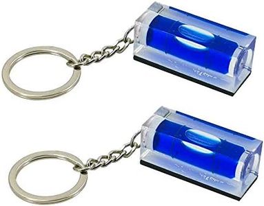 Mini Acrylic Keychain Block Level Vial - Replacement Level - Picture Hanging Level - Pocket Level - Bubble Level -magnetic- Pack of 4 (blue)