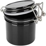 Camidy Eyelash Glue Storage Tank, Lash Glue Storage Container Activated Carbon Sealed Grafting Eyelash Glue Storage Jar for Eyelashes Extension, Black, M