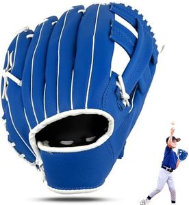 Gracfulcub Baseball Glove, Baseball Softball Mitt, Fastpitch Softball Outfield Mitt with Ball for Kids Youth Adults Training and Beginner, Right Hand Throw, Left Hand Glove (Light Blue, 12.5in)