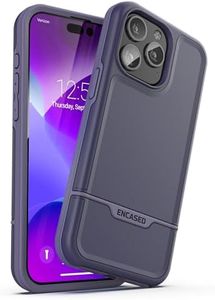 Encased Rebel Armor Case (Purple) - Designed for iPhone 15 Pro Max 6.7" (2023) Protective Full-Body Hard Cover, Royal Merlot, RB339IG