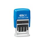 Mini Dater Stamp S-120 - Blue Ink - 4mm Adjustable Self-Inking Date Stamper -Adjustable Manually - Functions for 12 Years