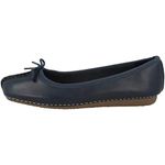 Clarks Women's Freckle Ice Ballet Flats, Blue Navy Leather, 7 UK