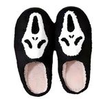 Halloween Slippers for Women Soft Plush Comfy Halloween Pumpkin Slippers Scream Slippers Slip-on Cozy Indoor Ghost Face Slippers Fluffy House Slippers for Women Men 9.5-10.5