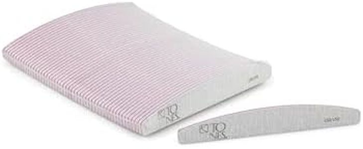 TONES 25pcs Professional Nail Files and Buffers 150/150 - Double Sided Nail File Ergonomic Emery Boards for Natural Acrylic Gel Nails, Perfect Shaper for Pedicure & Manicure or DIY Nails at Home