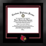 Campus Images NCAA Louisville Cardinals Unisex Spirit Diploma Manhattan Black Frame with Bonus Lithograph, Black, One Size