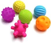 Textured Multi Sensory Ball Set, Textured Ball Set Toy for Sensory Exploration, Baby Ball Toy for Toddlers Boys Girls 6 Months and up, 6 pcs Set