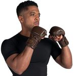 Sanabul Item Battle Forged 7 oz MMA Hybrid Sparring Gloves (Brown, S/M)