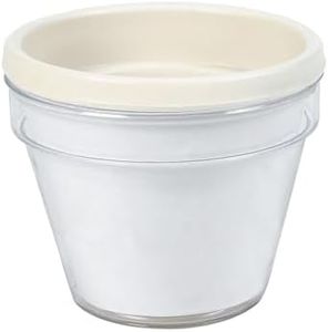 Fun Express 3 3/4" White DIY Plastic Flower Pots with Paper Insert - 12 Pots - Great for Mother's Day, Easter, Spring, School and at Home Crafting
