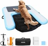 Gymodel Inflatable Dog Boat Ramp, Non-Slip Floating Dock Ladder for Pools, Boats & Lakes, Dog Pool Ramp for Dogs Up to 200 Pounds