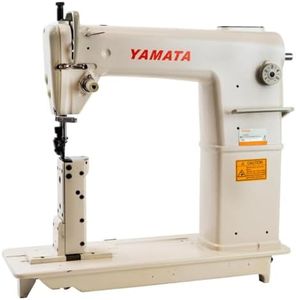 Yamata FY810 Drop Feed Heavy Duty Single Needle Lockstitch Post Bed Industrial Sewing Machine Comes With Table, Legs, and Servo Motor – Leather & Shoe Sewing Machine