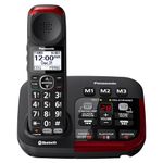 Panasonic KX-TGM430B Link2Cell Bluetooth Amplified Cordless Phone with Answering Machine, 1 Handset, Black