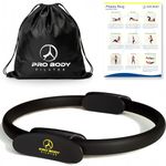 ProBody Pilates Pilates Ring - Superior Unbreakable Fitness Magic Circle for Toning Thighs, Abs and Legs (Black)