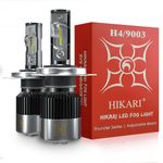 Hikari H4/9003 LED Fog Light Bulbs,12,000LM, High Lumens Dual Beam LED Conversion Kit,30W Thunder LED,CANBUS Ready,HB2 Halogen Upgrade Replacement,6000K