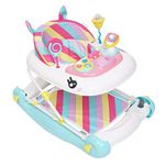 MyChild Unicorn 2-in-1 Walker Rocker, Pink Rainbow