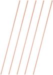 Tynulox 5Pcs 9 Gauge Pure Electrode Copper Round Rod 3.0mm Dia 10" Length Bare Copper Cu Metal Rod for Metal Craft Hobbies