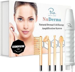 Pure Daily Care NuDerma Handheld Skin Therapy Wand Machine w/Neon – Anti-Aging - Skin Tightening - Wrinkle Reducing - Dark Circles – Clarifying - Hair & Scalp Stimulator