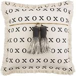 Mud Pie Dhurrie Love Pillow, 23" x 13.5", XOXO