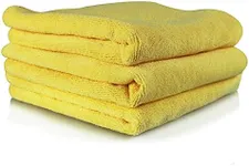 Chemical Guys MIC10303 Microfiber Towel, Great for Cars, Trucks, SUVs, RVs, Home, Pets, & More (Yellow 16" x 16" ) 3 Pack