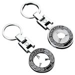 ZIXCIZ 2pcs Car Key Ring, 3D Chrome Plated Metal keychain, Elegant Personalized Car Key Chain, Car Logo Keyring, for Handbag Accent, Holiday Gifts, Souvenir Gifts for Men Women