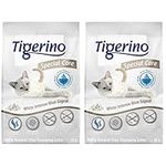 Tigerino Special Care White Intense Blue Signal Clumping Clay Cat Litter 24L Scented Antibacterial Disposable And Hypoallergenic Hygiene Litter With Smell Control Formula Free Natural Catnip Ball