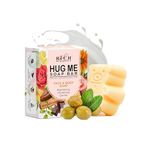 ReCH organics Hug Me Soap Bar 80 gm (Pack of 3) | Enriched with Goat Milk and Vitamin E | For Sensitive & Itchy Skin | Moisturizes Skin & Supports ph balance | Gentle on Skin | For Men & Woman