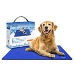 Nobleza - Dog Cooling Mat Large Pet Self Cooling Non-Toxic Gel Pads Puppy Cat Bed Mat Cooling Summer Sleeping Mattress, 90 * 50cm, Blue