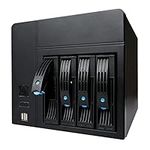 NAS Case 4-Bay K3 Chassis, AUDHEID New Network Storage Server, Compatible Flex PSU Mini-ITX, 4 x 2.5/3.5" Tray, Network Attached Storage Enclosure with 2 Front USB Ports and 1x12cm Chassis Fan