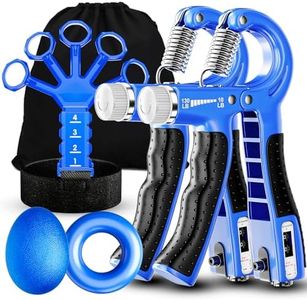 ACOTANT Grip Strength Trainer(5 Pack) with Finger Exerciser, Hand Grip Strengthener, Finger Stretcher,Grip Ring & Stress Relief Ball for Muscle Building and Injury Recover with Carry Bag