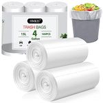 4 Gallon Small Trash Bags,105 pcs White Garbage Bags,Small Wastebag for Bathroom, Office, Kitchen