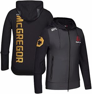 Reebok Conor McGregor UFC Black Limited Edition Champion Walkout Hoodie for Men, mens, Black, Small