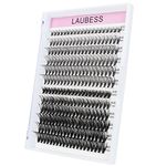 Cluster Lashes 240pcs 20D 40D Mixed Tray DIY Eyelash Extension D Curl Long Individual Lashes Faux Mink Lash Clusters Extensions Black (20D/40D-0.07D-9-16mm)