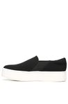 Vince Women's Warren Slip On Platform Sneaker, Black Micro Stretch, 5 UK