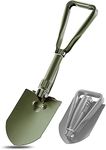 Folding Shovel,With Carrying Pouch Camping Shovel, Military Folding Survival Shovel, Portable Shovel For Garden, Hiking, Fishing, Car Emergency