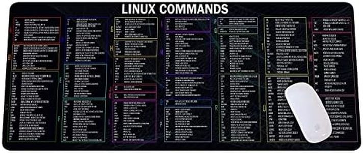 Linux Commands Long Linux Cheat Sheet Mouse Mat for Software Engineers Hackers and Programmers Software Computer Accessories Gamer Mouse pad, Laptop Pad Mat QDH