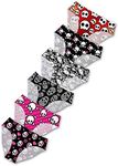 HUGS IDEA Funny Naughty Underwears Invisibles Hipster Briefs Fashion Skull Panties for Women Girls 6 Pack M