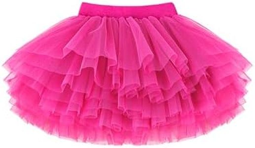 DREAMHALO Baby Girls Tutu Bloomer Toddler Tulle Ruffle Diaper Covers Infant Skirt Cute Shorts Girls' Stretchy Skirts Dance 3-24Months Hot Pink 6-12 Months