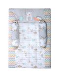 abracadabra Cotton Bedding Set (3 Pieces, 0-2 Years, 88 Cm X 60 Cm, Sleepy Friends, Grey, Single Size), Baby