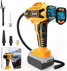 DIYtoolifz Cordless Tire Inflator Air Compressor Compatible with Dewalt 20V Max Battery, 160PSI Portable Air Pump with Digital Pressure Gauge, Fast Inflation for Cars, Motorcycles, Bikes(Bare Tool)