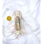 Baptism Candle Set for Boys and Girls with Our Virgen de Guadalupe Candle - Velas para bautizo Baptism kit - Catholic Baptism Candle Set Girl - Vela de bautizo para niño - Vela para bautizo de niña