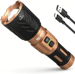 USB C Rechargeable Tactical Flashlights High Lumens 100000 40W Flash Light