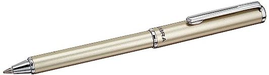 Zebra SL-F1 Mini Ballpoint Pen, 0.7 mm, Silver Body, Black Ink (BA55-S)