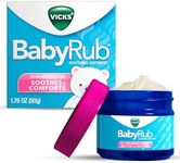 Vicks BabyRub Chest Rub Ointment with Soothing Aloe, Eucalyptus, Lavender, and Rosemary, from the makers of VapoRub, 1.76 oz