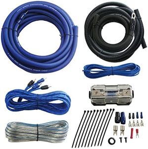 RonDexy Rock Direct True 4 Gauge Car Audio Cable Amp Wiring Kit 2 Channel CCA Power Cable Amplifier Install Wiring Kit